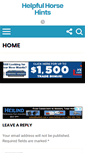 Mobile Screenshot of helpfulhorsehints.com